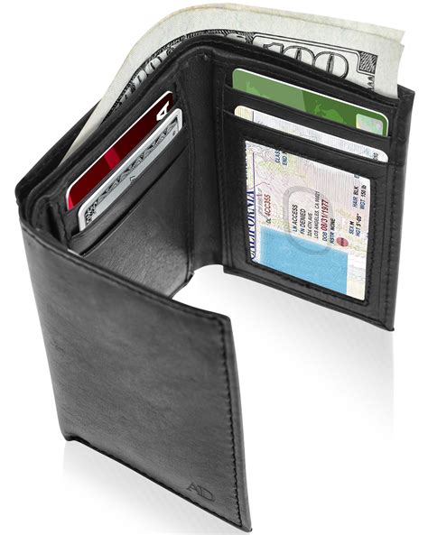 leather rfid card holder wallet|rfid trifold leather wallet.